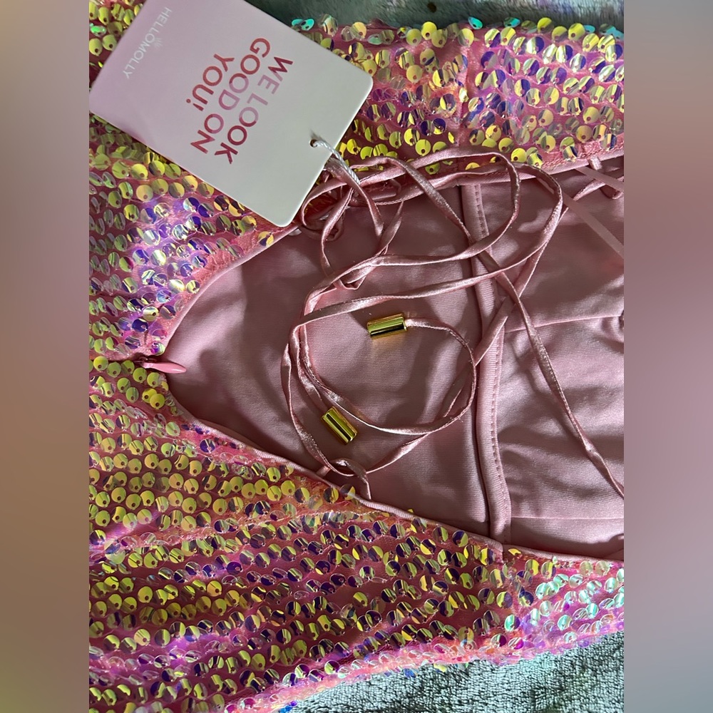 Mini Pink Sequin Dress - Hello Molly